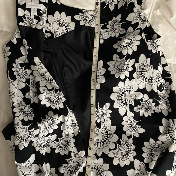 NEW Sheath Dress Charter Club Cotton Sleeveless lined scoop neck Black White 16 - Picture 6 of 11